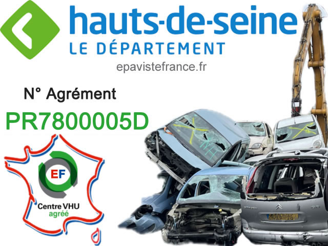 Centre VHU Hauts-de-Seine 92: Mise à la casse et destruction de véhicule Centre VHU Hauts-de-Seine 92: Mise à la casse et destruction de véhicule